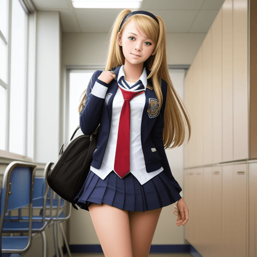 AI generated: highschool girl