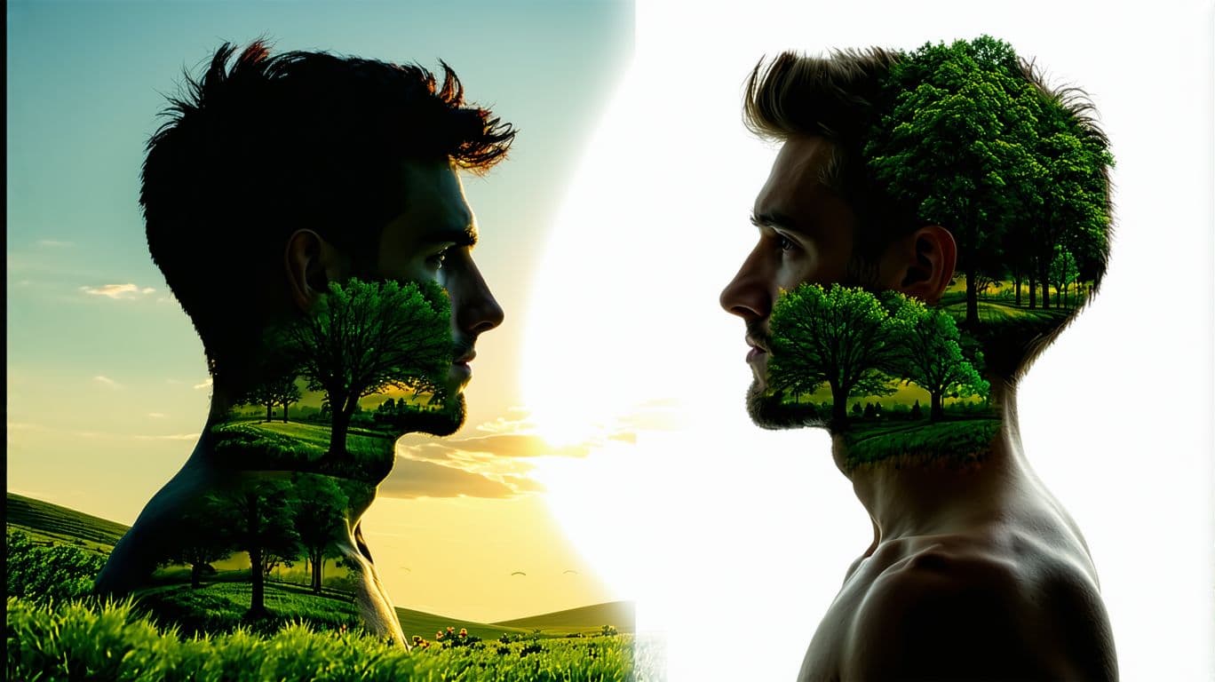 AI generated: Humans x nature 