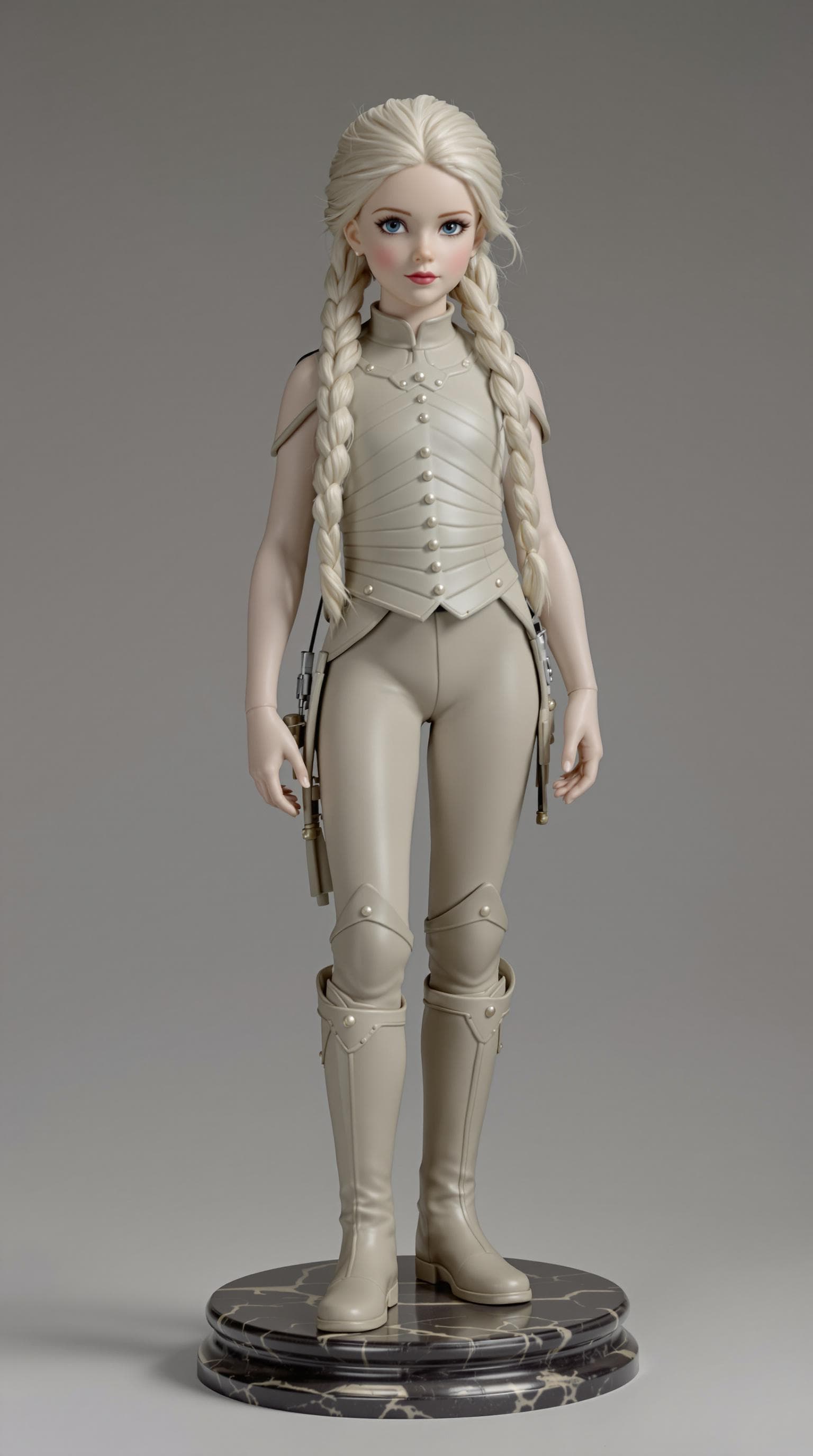 AI generated: professional photo of the most beautiful porcelain girl figurine of Princess Charlotte of of Wales, ...