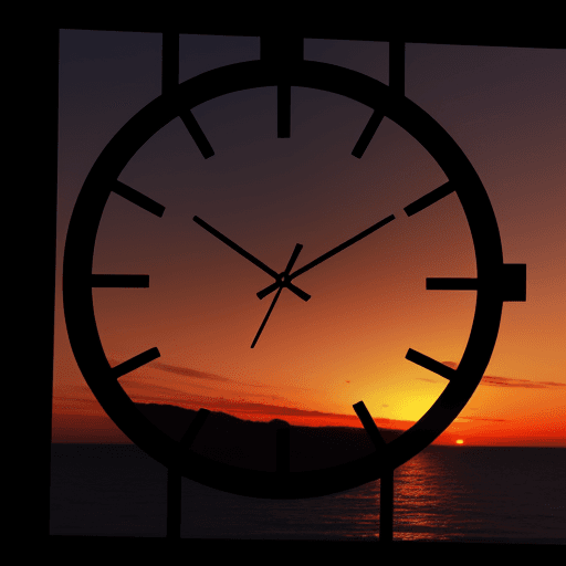AI generated: Surealism, Time, sunset