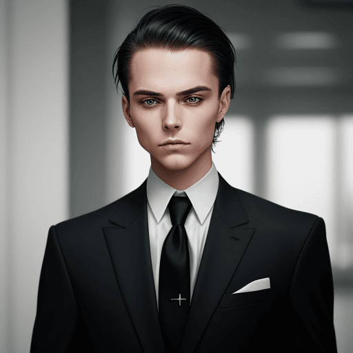 AI generated: a man in a suit and tie posing for a picture, a stock photo by Michael Flohr, featured on cg society...