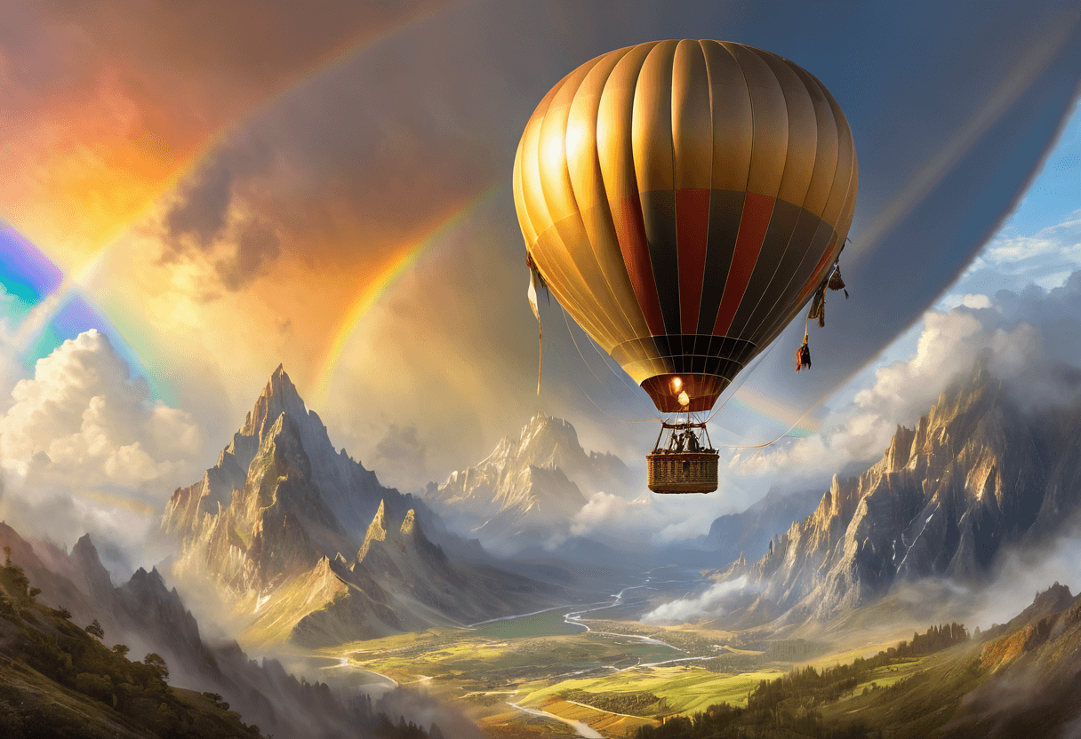 AI generated: art by Peter Jackson and Magali Villeneuve and Karol Bak, fantasy art, zoomed out of a golden hot ai...