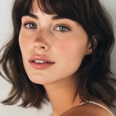 AI generated video: she  removes her clothesis completely topless naked and reveals her big saggy breasts tits. we see h...