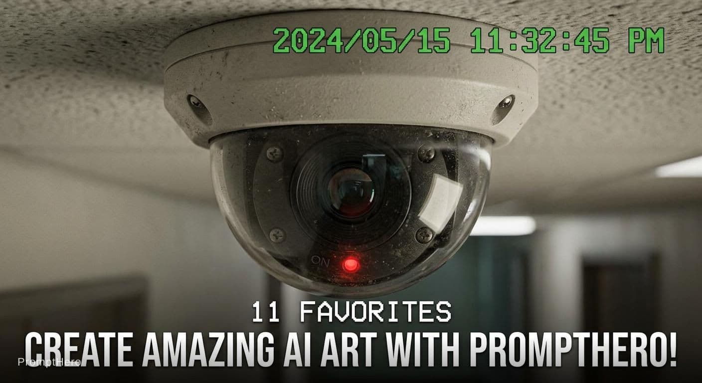 AI generated: FLUX flux-1.1-pro prompt · "RPG, Style: MACRO, a low-quality CCTV camera with a slightly fish-eye le...