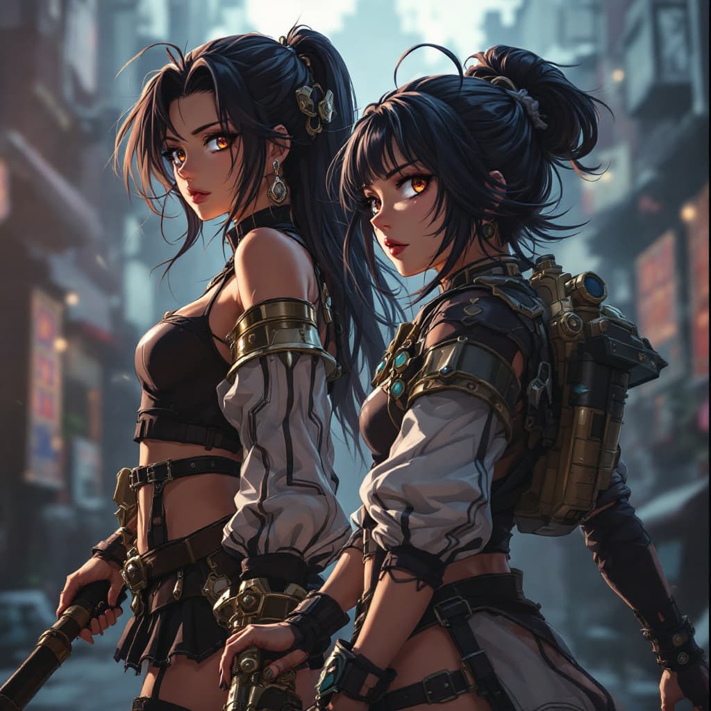 AI generated: sturdy anime girls
