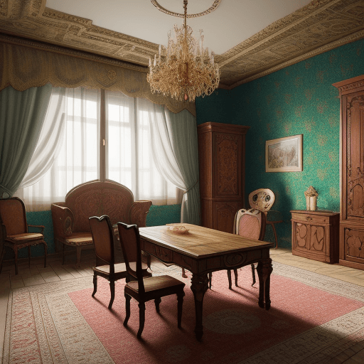 AI generated: Ukrainian style room