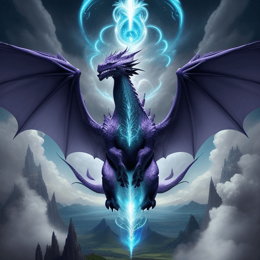 AI generated: An awe-inspiring vista of the heavenly realm, with divine beings soaring through the skies, elementa...