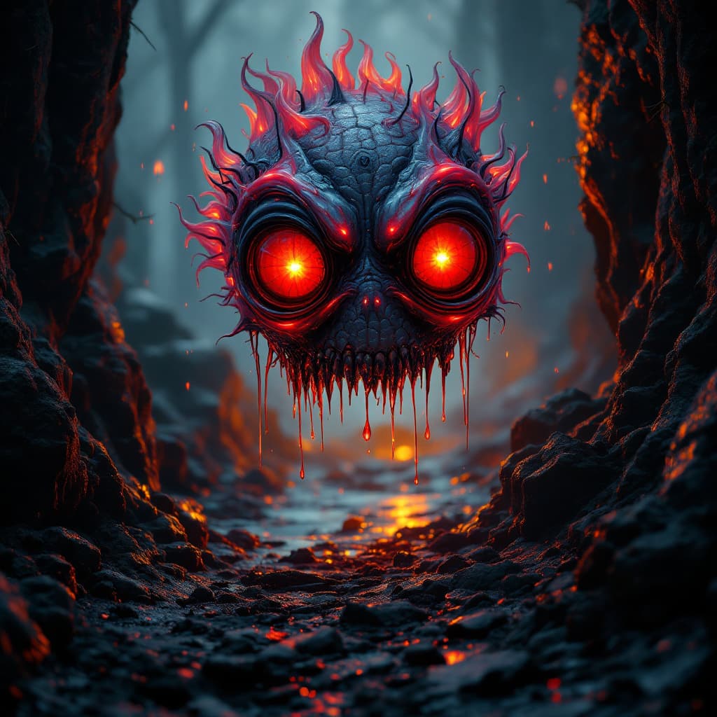 AI generated: horrible face, uncanny valley 8k, HD, nanites, volumetric lighting