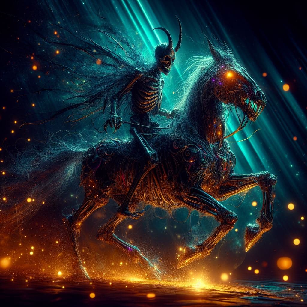 AI generated: when nightmare comes in your life, creepy fantasy,other world,photorealism, very disturbing, shiny,d...