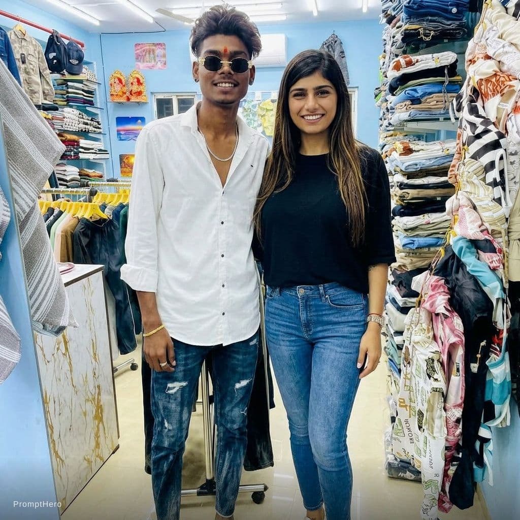 AI generated: With mia khalifa, full body visible 