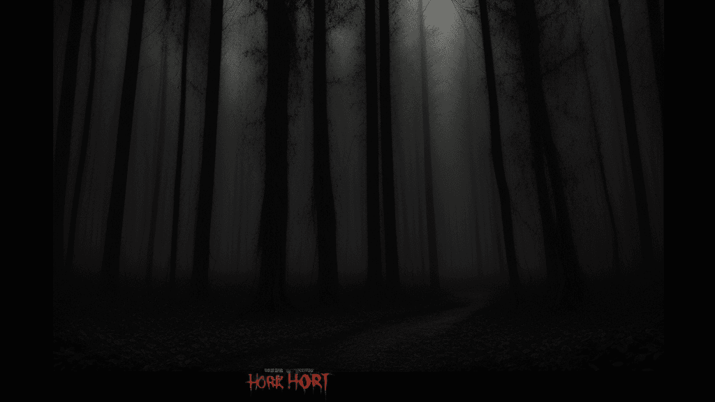 AI generated: Horror movie poster. Scary dark forest.