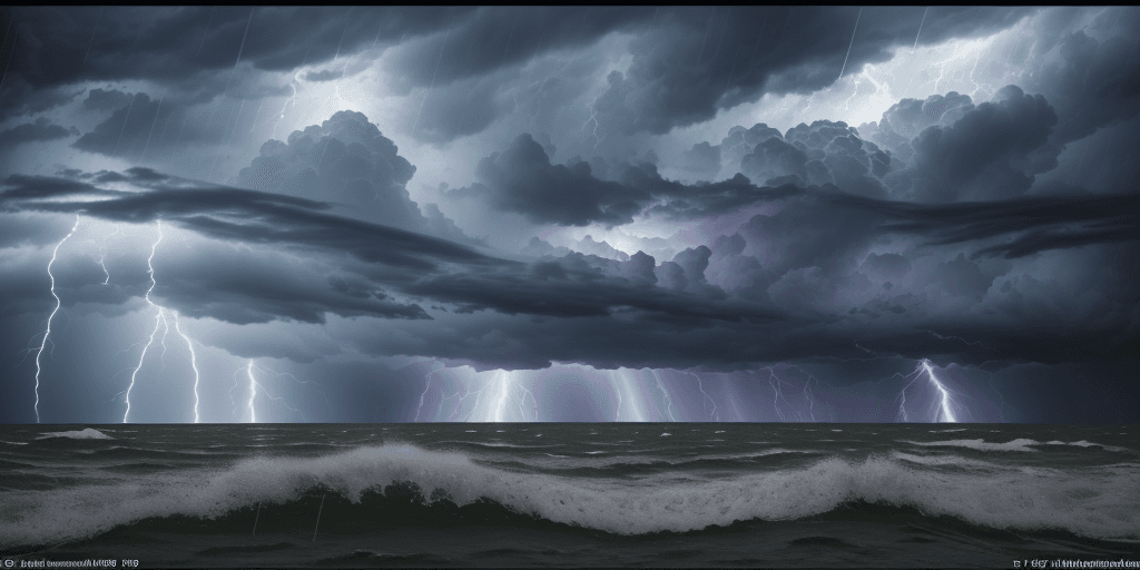 AI generated: (hyperrealism : 1. 4), (award winning: 1. 4) (masterpiece photo: 1. 4) BREAK 
Heavy Thunderstorm, 	m...