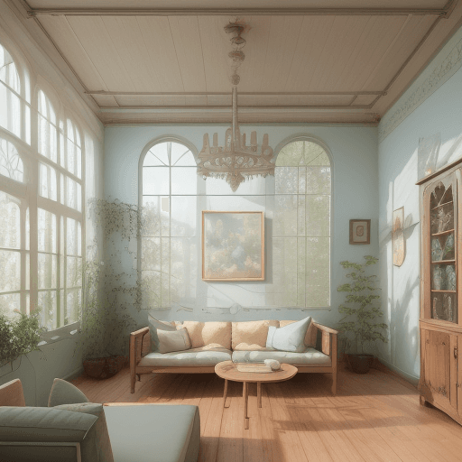 AI generated: High resolution photography interior design, dreamy sunken living room conversation pit, wooden floo...