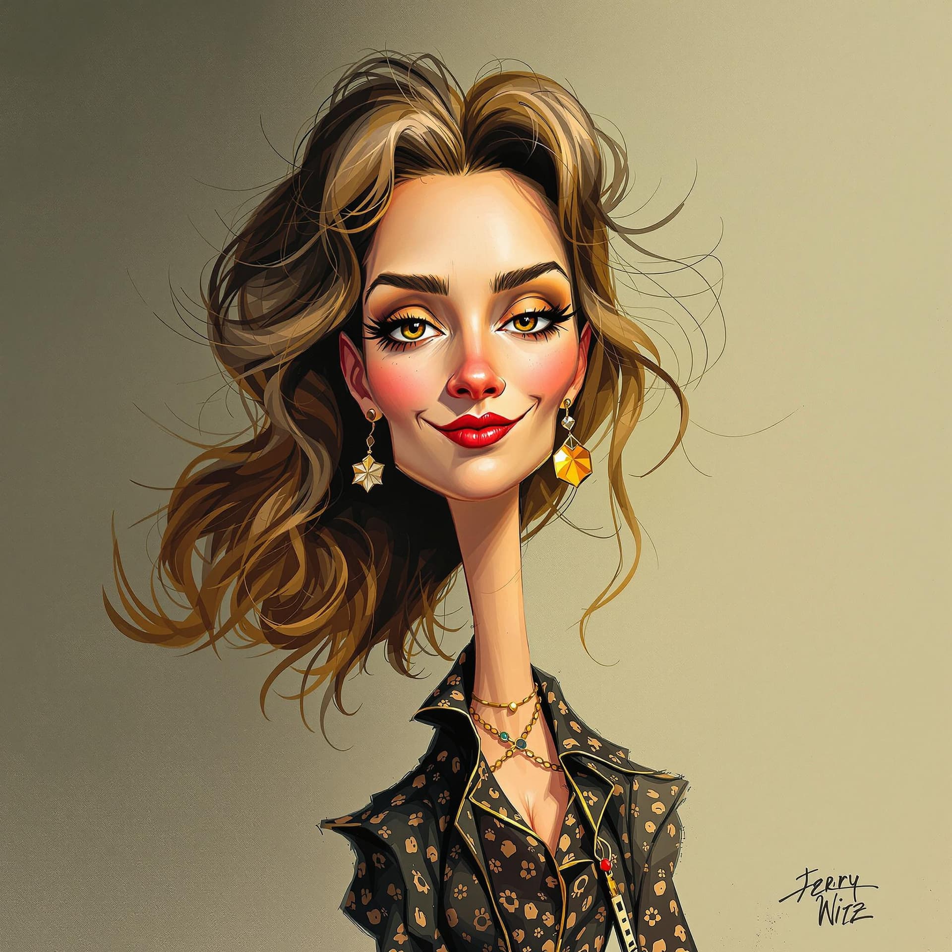 AI generated: caricature of a woman

