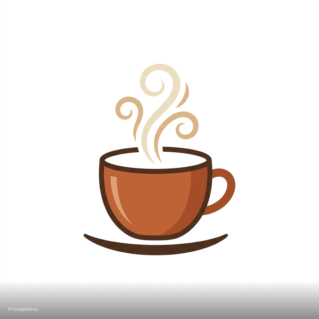 AI generated: Artisan coffee shop, steaming cup, earth tones, cozy and warm feeling