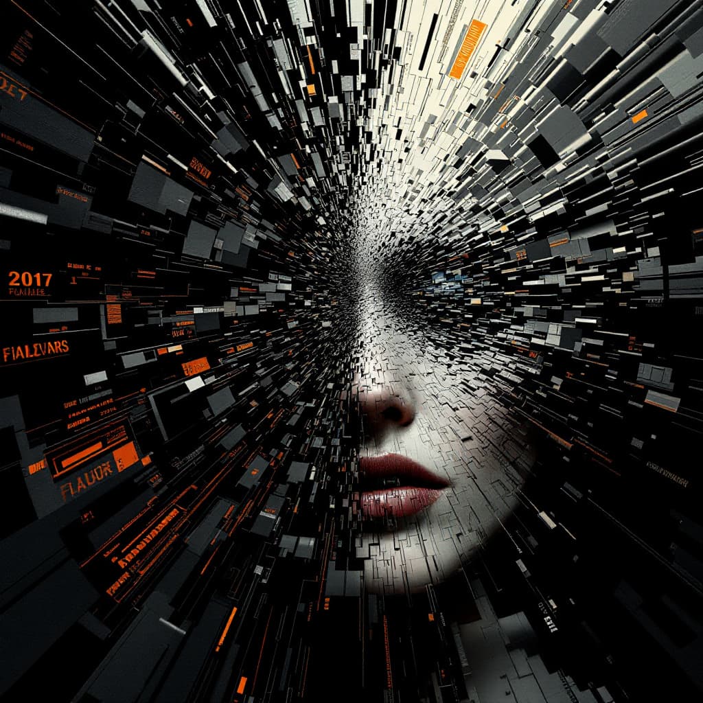 AI generated: distortion effect failure of an old emotive image being rewound 