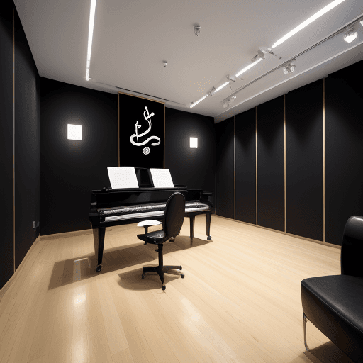 AI generated: K musical note elegant studio

