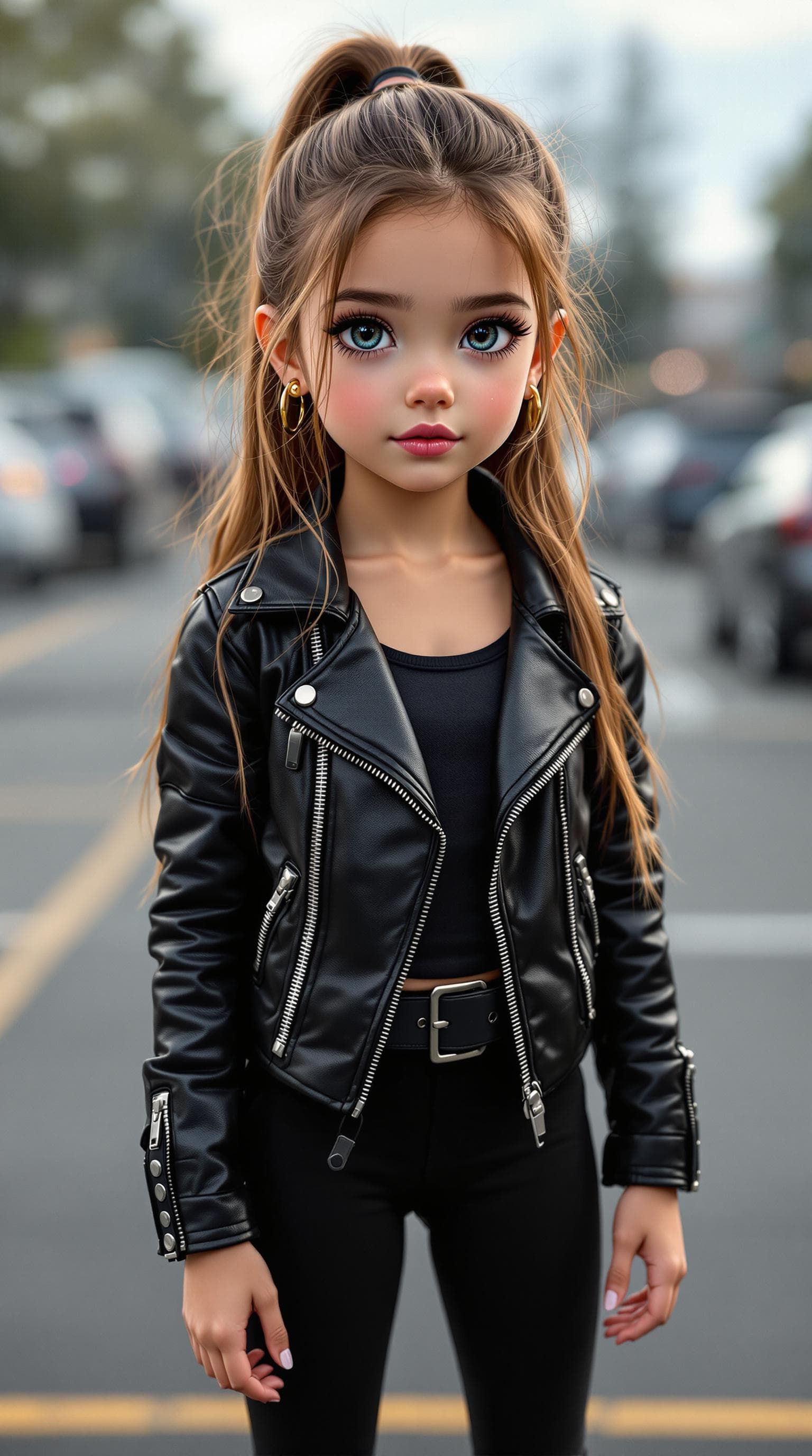 AI generated: a professional photo of a exceptionally beautiful girl in the world (age 9), (nine year old), highly...