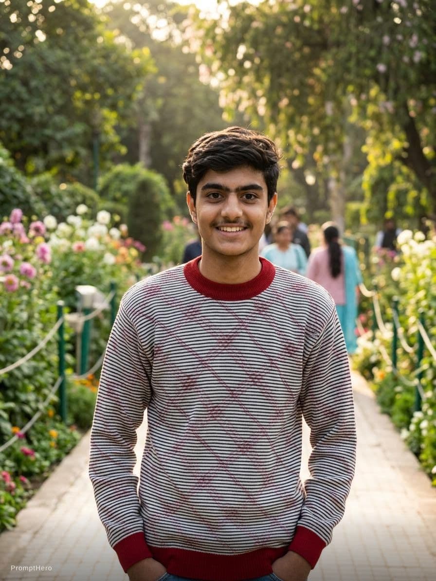 AI generated: Walking inside garden 