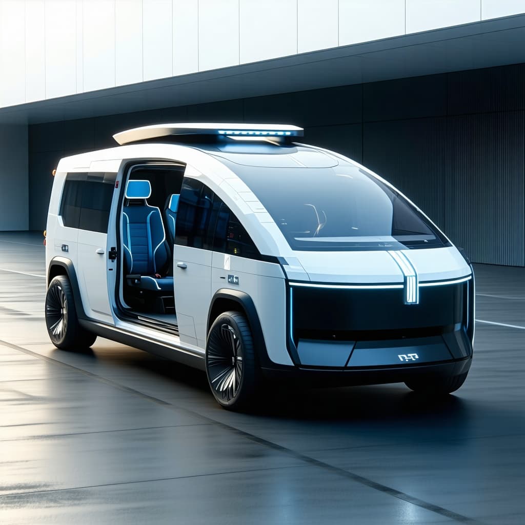 AI generated: Future french ambulance concept
