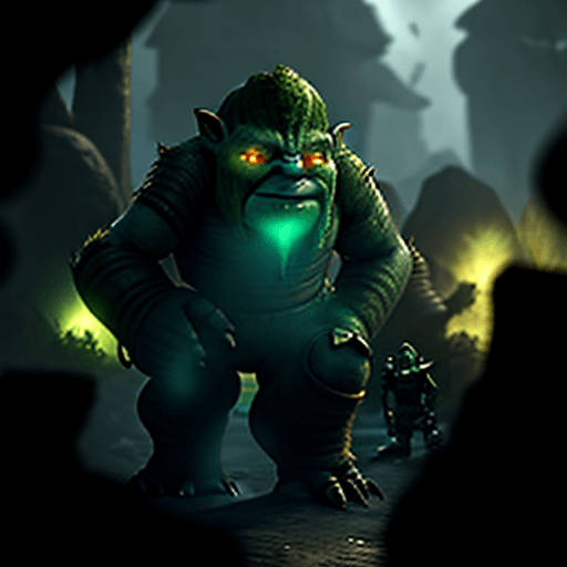 AI generated: bogtroll war with golems, secret, sneaky, devious, masters, 8k, nanites, no errors, perfect, volumet...