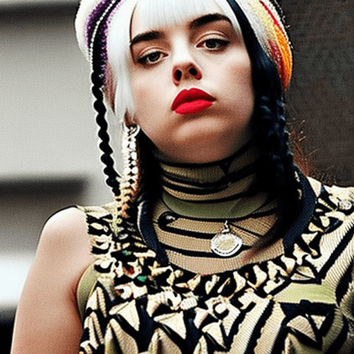 AI generated: Billie Eilish nude, full body, chubby, big boobs, nude