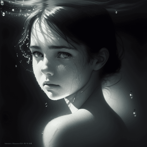 AI generated: a beautiful girl with water drops on her face, in the style of nathan wirth, dean cornwell, toni fri...