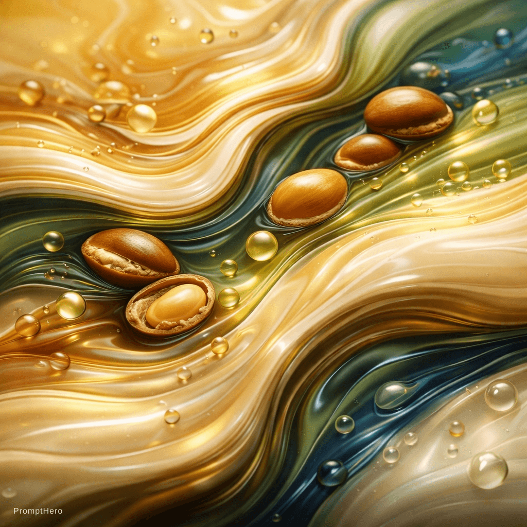 AI generated: A high-end abstract fluid composition with smooth, continuous flowing liquid waves and elegant marbl...