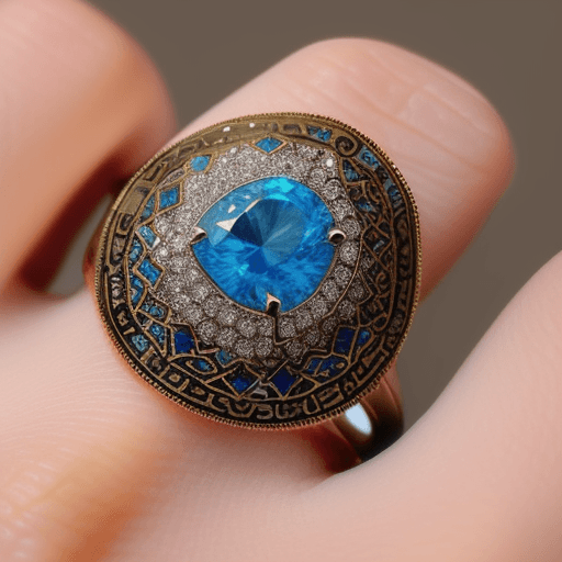 AI generated: a ring jewelry with persian pattern