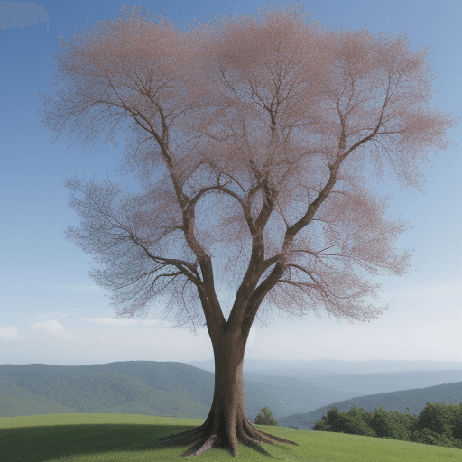 AI generated: Tree, amazing view
