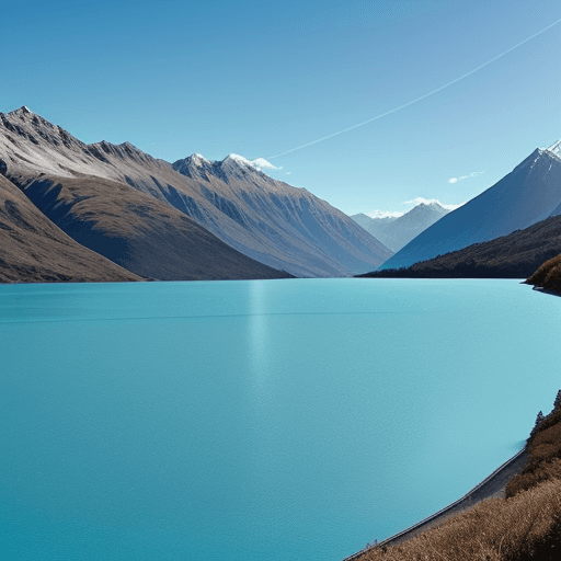 AI generated: Craft a captivating prompt that transports readers to the shores of Lake Wakatipu during daylight. C...