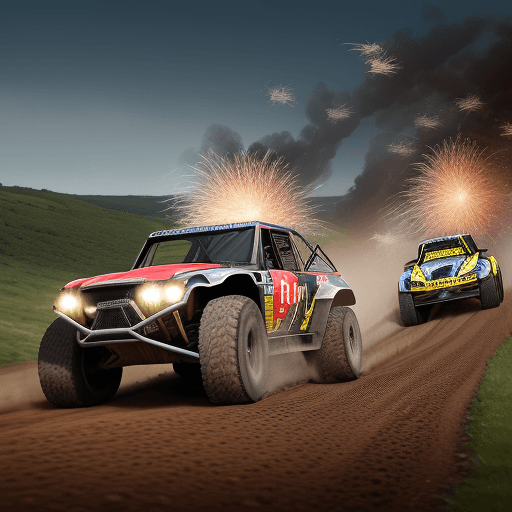 AI generated: A highly photorealistic image of a off road race track, complete with precise replicas of the world’...