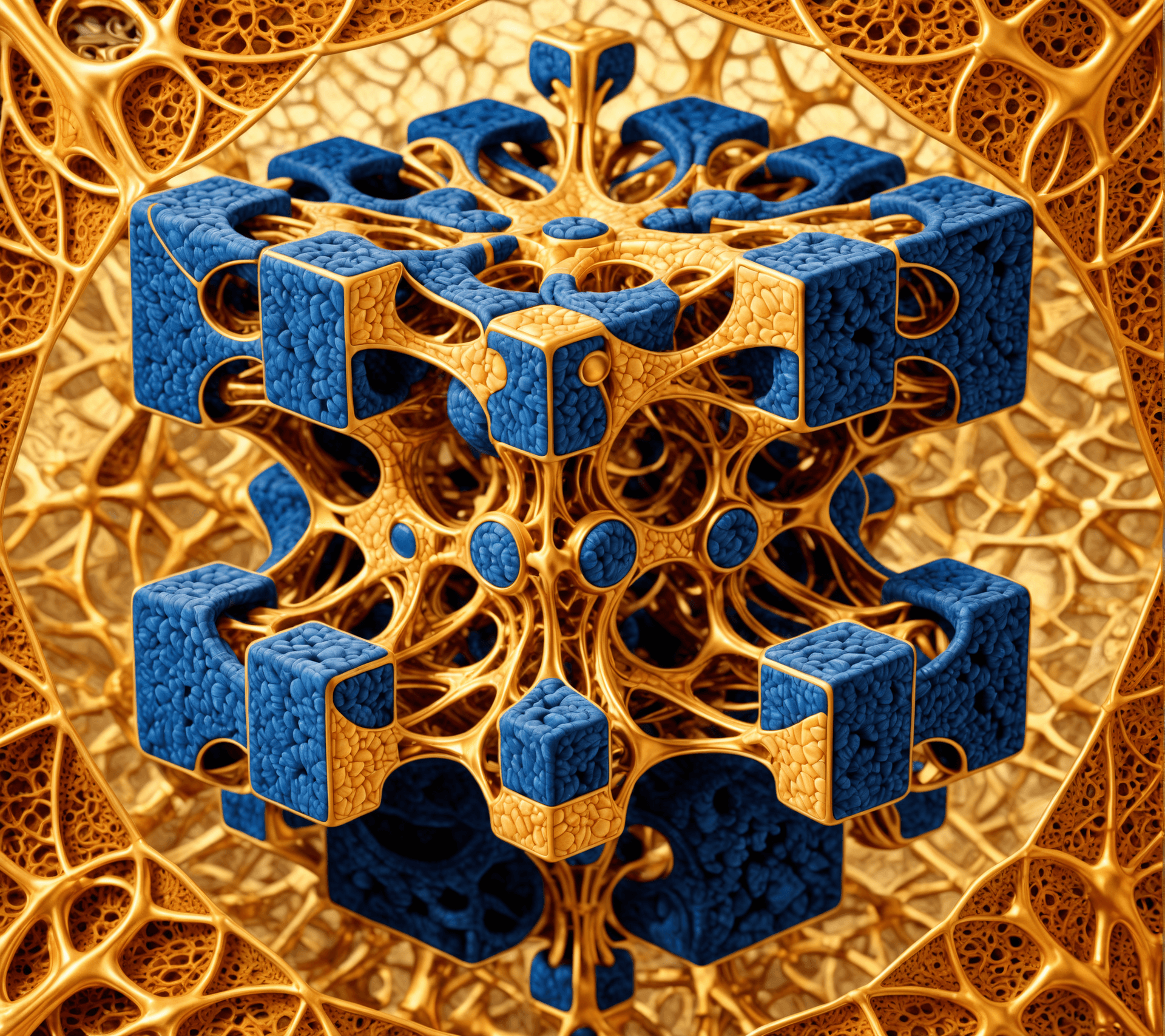 AI generated: arabesque rubik, highly detailed batik illustration of a microscopic surface, style of electron micr...