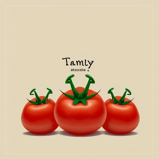 AI generated: simple little funny tomatoman