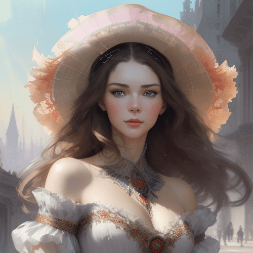 AI generated: "fantastic face, caucasian, beautiful look, dtailed dress, detailed hair, nice hat, ultra focus, fac...