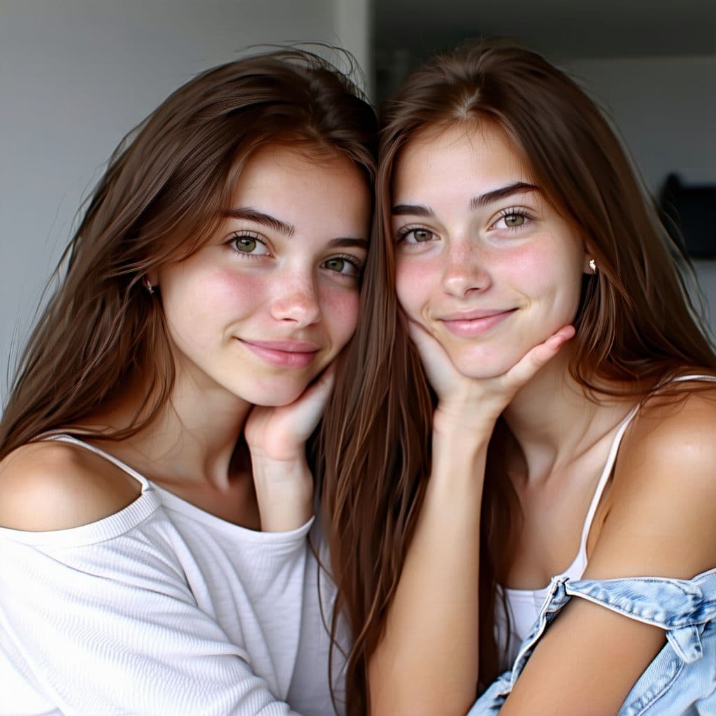 AI generated: Clothless teen girls cunnilingus
