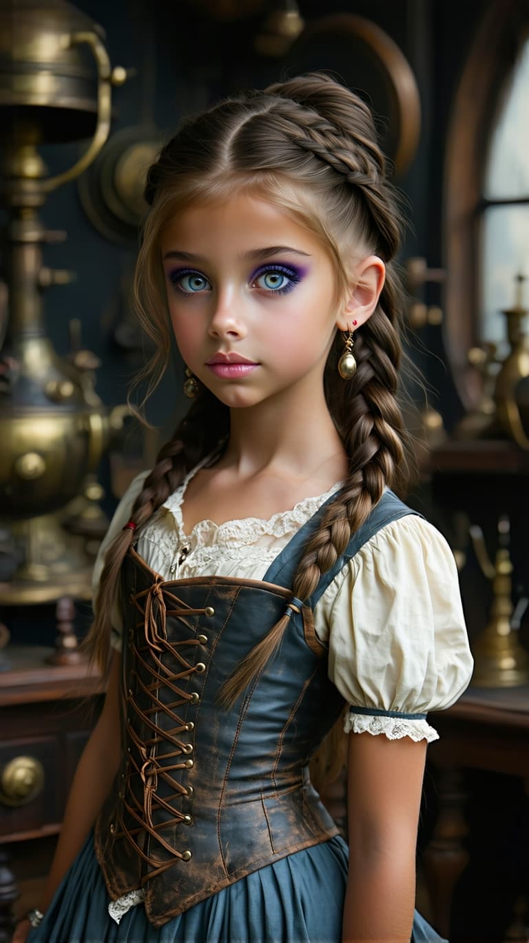 AI generated: A professional photo of the most beautiful tween girl in the world, highly detailed and futuristic, ...