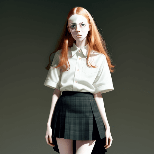AI generated: Natalie Westling wearing a skirt