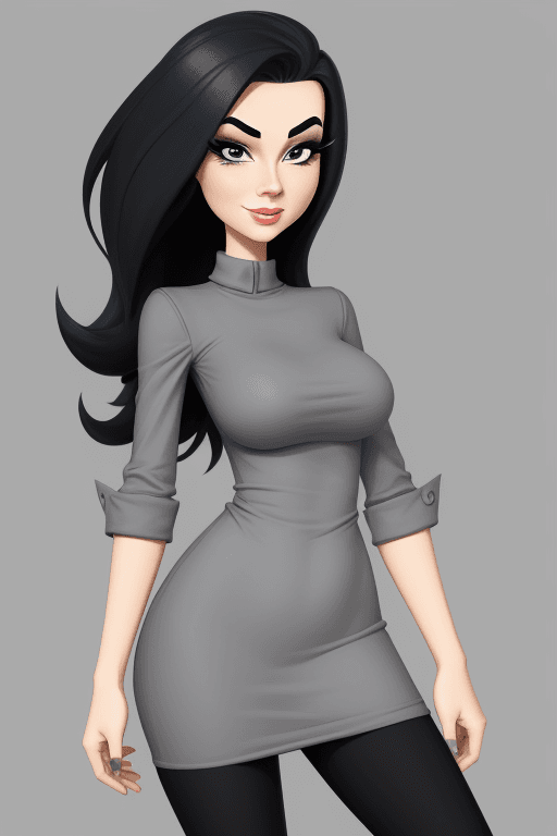 AI generated: cartoon style woman, fully clothed