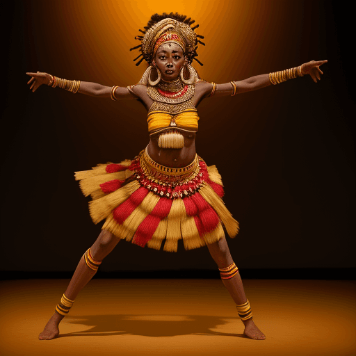 AI generated: African fuk dancer, NatGeo photography