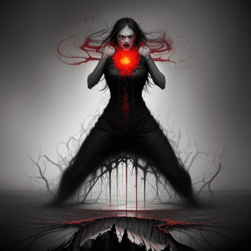 AI generated: Art surrealism hate anger rage fear beautiful, Concept art