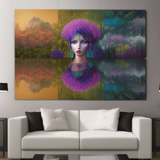 AI generated: Unique and rare Authentic Eclectic Canvas Art Prints most popular, but rare unique digital art of la...