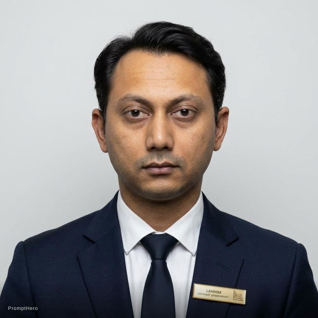 AI generated: passport photo man