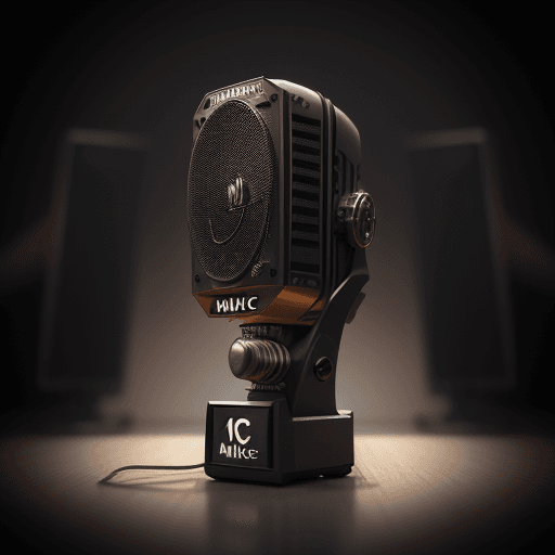 AI generated: Microfone logo for a band named Mic Mania, octane render, trending on artstation, cinematic, hyper r...