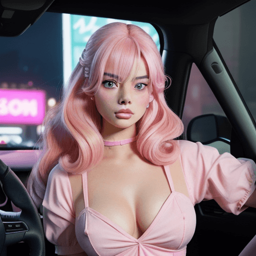 AI generated: In a world where anime aesthetics merge with the famous Barbie played by Margot Robbie, an unforgett...