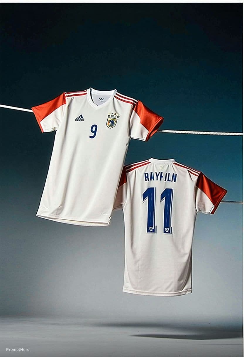 AI generated: please turn the photo into a video that the jersey is miving in the wind.. product type 
animation

