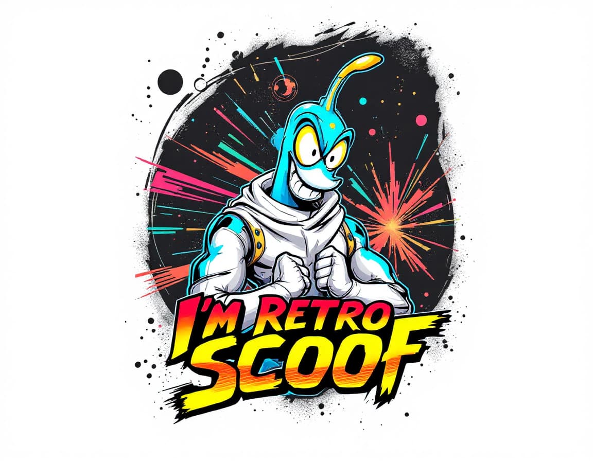 AI generated: High-quality, ultra-detailed anime-style illustration of Earthworm Jim in a dynamic retro pose. The ...