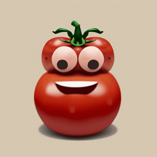 AI generated: simple little funny tomatoman
