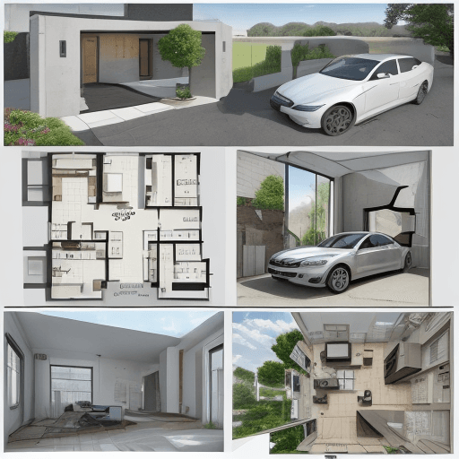 AI generated: Imagine a top-down view or floor plan of a house with the following features:

1. **Description of t...