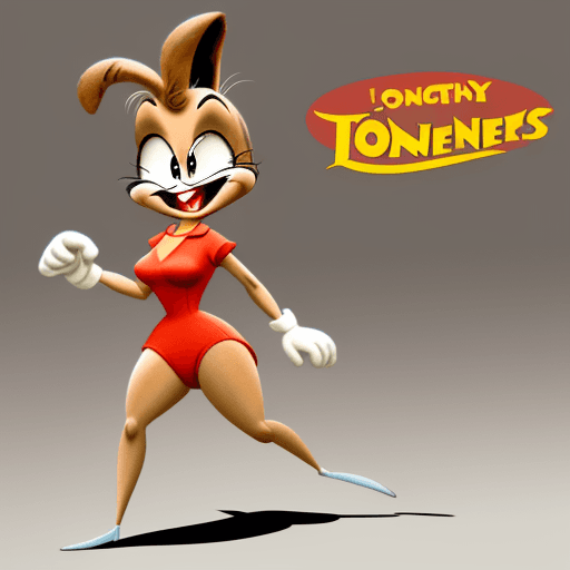AI generated: vintage, 1950s sticker, realistic render of looney tunes